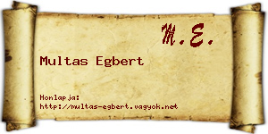 Multas Egbert névjegykártya